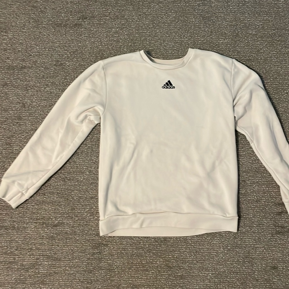 Adidas youth Large cream crewneck sweatshirt